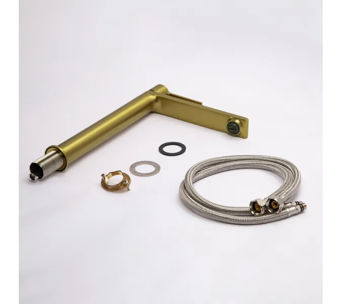 Смеситель для раковины AVS Elegant высокий, брашированное золото, Выбрать цвет: Брашированное золото, изображение 12