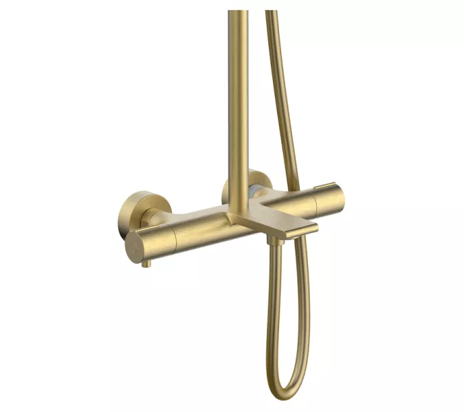 Душевая стойка AVS Elegant брашированное золото, изображение 10