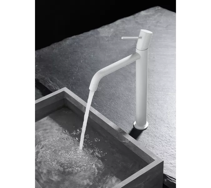 Смеситель для раковины AVS Slimmer высокий, белый матовый, Выбрать цвет: Белый, изображение 7