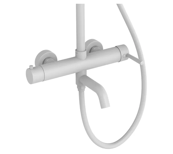 Душевая стойка AVS Slimmer белый матовый, Выбрать цвет: Белый, изображение 8