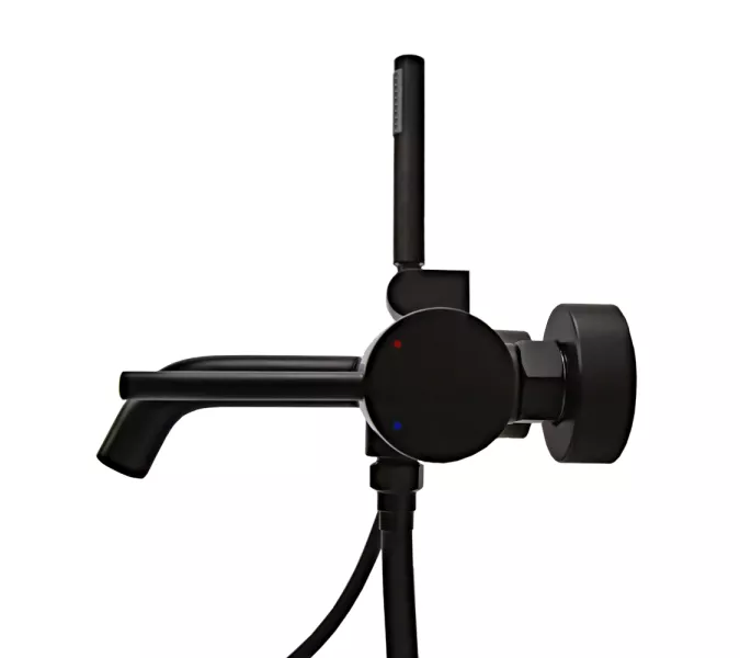 Смеситель для ванны с душем AVS Slimmer черный матовый, Выбрать цвет: Черный, изображение 12