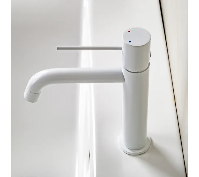 Смеситель для раковины AVS Slimmer белый матовый, Выбрать цвет: Белый, изображение 7