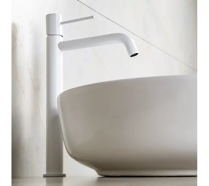 Смеситель для раковины AVS Slimmer высокий, белый матовый, Выбрать цвет: Белый, изображение 11