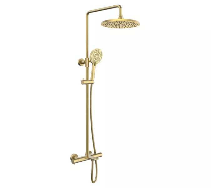 Душевая стойка AVS Elegant брашированное золото, изображение 8