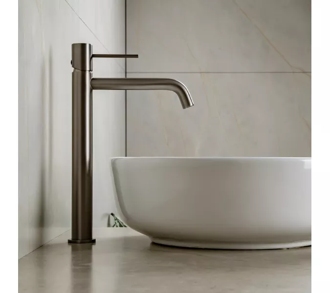 Смеситель для раковины AVS Slimmer высокий, оружейная сталь, Выбрать цвет: Оружейная сталь, изображение 7