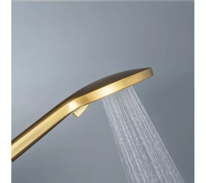 Смеситель для ванны с душем AVS Pulse брашированное золото, изображение 3