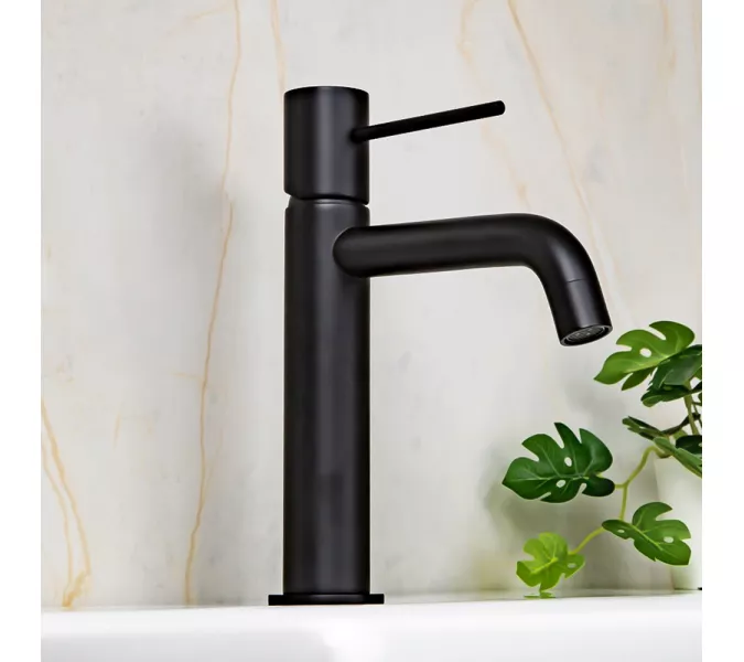 Смеситель для раковины AVS Slimmer черный матовый, Выбрать цвет: Черный, изображение 6