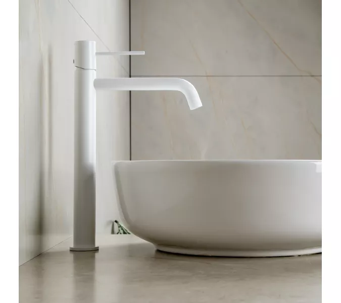 Смеситель для раковины AVS Slimmer высокий, белый матовый, Выбрать цвет: Белый, изображение 10