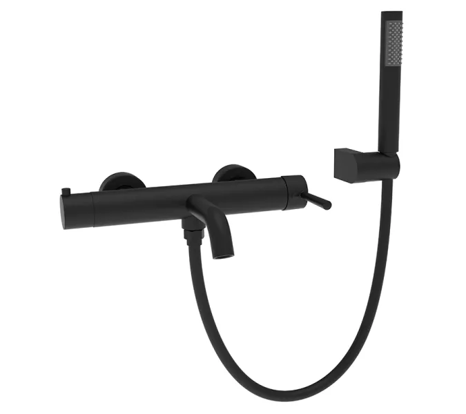 Смеситель для ванны с душем AVS Slimmer черный матовый, Выбрать цвет: Черный, изображение 8