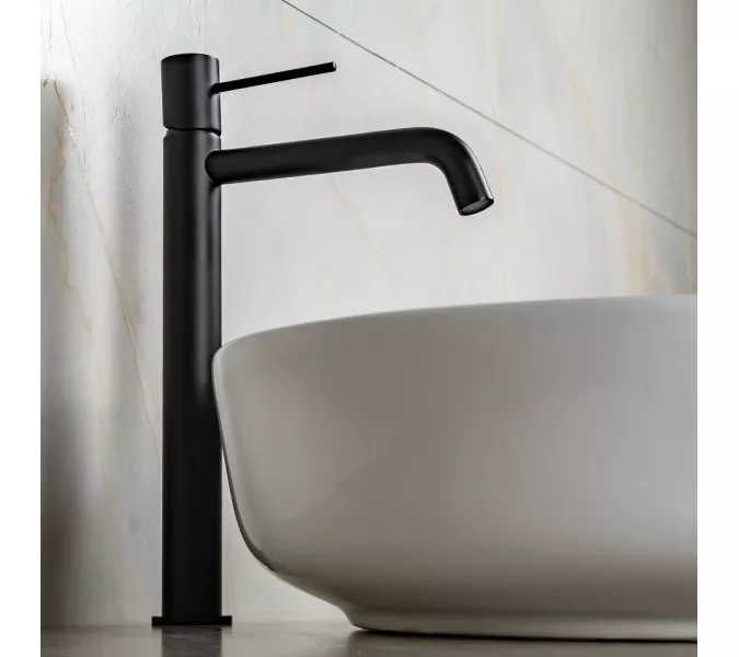 Смеситель для раковины AVS Slimmer высокий, черный матовый, Выбрать цвет: Черный, изображение 9