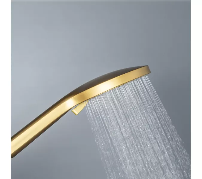 Душевая стойка AVS Pulse брашированное золото, изображение 4