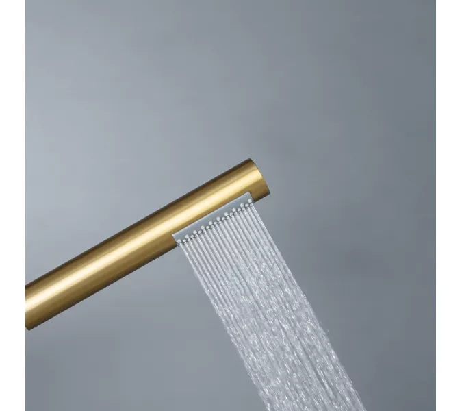 Смеситель для ванны с душем AVS Slimmer брашированное золото, Выбрать цвет: Брашированное золото, изображение 15