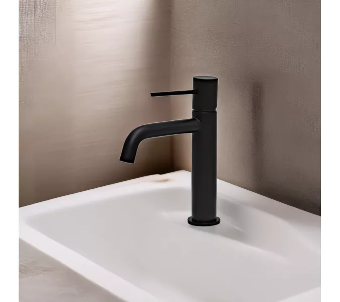 Смеситель для раковины AVS Slimmer черный матовый, Выбрать цвет: Черный, изображение 9
