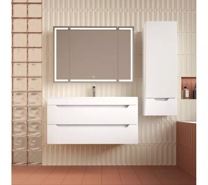 Пенал Style line "Остин" 36 см подвесной 1 ящик белый эмаль PLUS, Тип: Пенал подвесной, Выбрать цвет: Белый, изображение 6