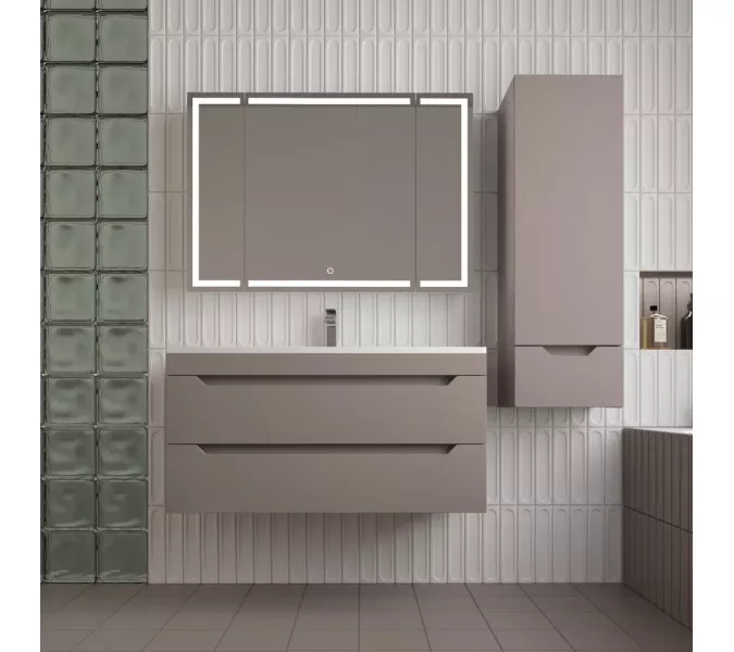 Пенал Style line "Остин" 36 см подвесной 1 ящик тауп темный эмаль PLUS, Тип: Пенал подвесной, Выбрать цвет: Тауп темный, изображение 6