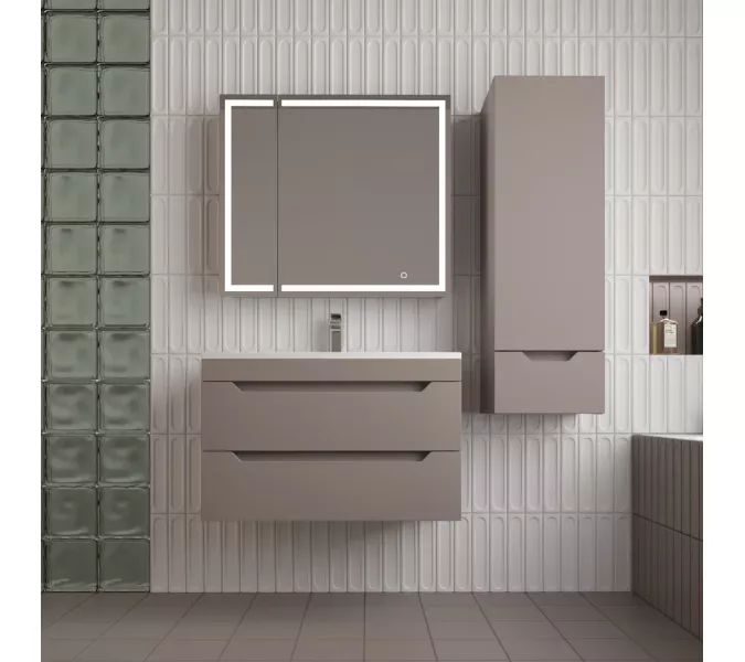 Пенал Style line "Остин" 36 см подвесной 1 ящик тауп темный эмаль PLUS, Тип: Пенал подвесной, Выбрать цвет: Тауп темный, изображение 5