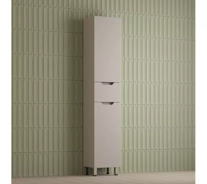 Пенал Style line "Остин" 36 см напольный 1 ящик крем эмаль PLUS, Тип: Пенал напольный, Выбрать цвет: Крем, изображение 2