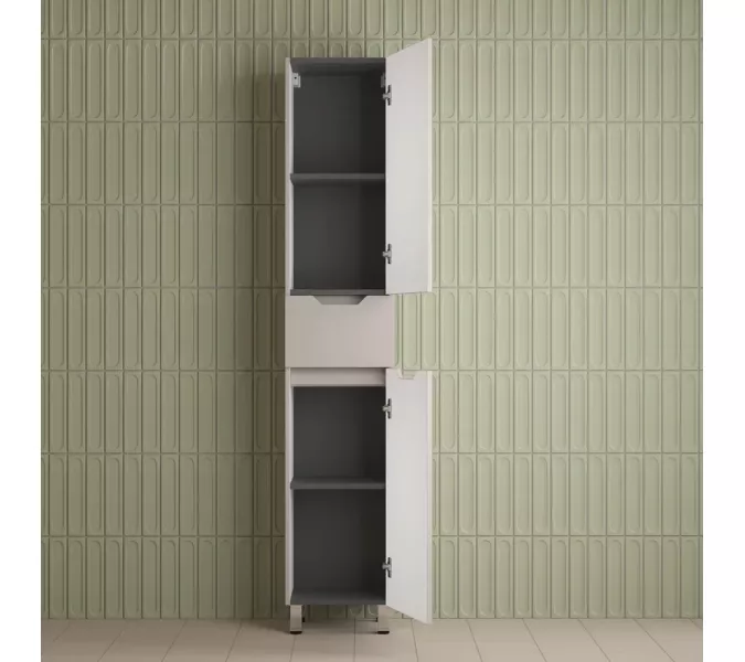 Пенал Style line "Остин" 36 см напольный 1 ящик крем эмаль PLUS, Тип: Пенал напольный, Выбрать цвет: Крем, изображение 3