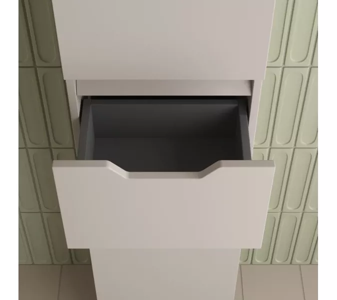 Пенал Style line "Остин" 36 см напольный 1 ящик крем эмаль PLUS, Тип: Пенал напольный, Выбрать цвет: Крем, изображение 4