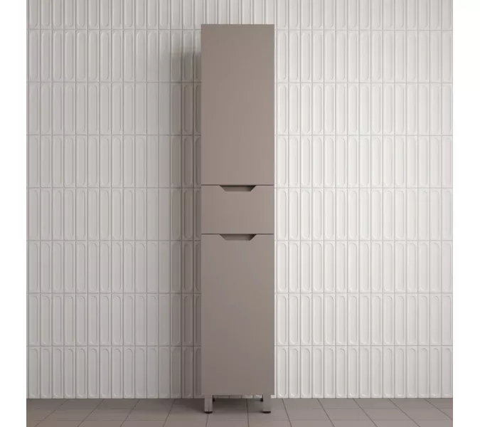 Пенал Style line "Остин" 36 см напольный 1 ящик тауп темный эмаль PLUS, Тип: Пенал напольный, Выбрать цвет: Тауп темный