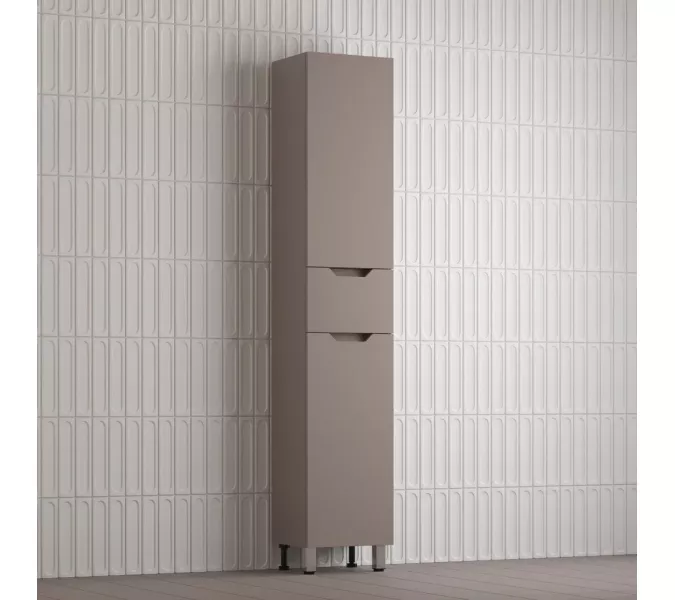 Пенал Style line "Остин" 36 см напольный 1 ящик тауп темный эмаль PLUS, Тип: Пенал напольный, Выбрать цвет: Тауп темный, изображение 2