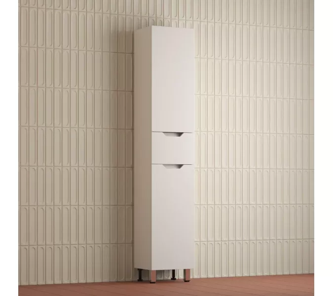 Пенал Style line "Остин" 36 см напольный 1 ящик белый эмаль PLUS, Тип: Пенал напольный, Выбрать цвет: Белый, изображение 2