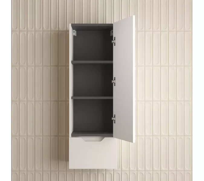 Пенал Style line "Остин" 36 см подвесной 1 ящик белый эмаль PLUS, Тип: Пенал подвесной, Выбрать цвет: Белый, изображение 3