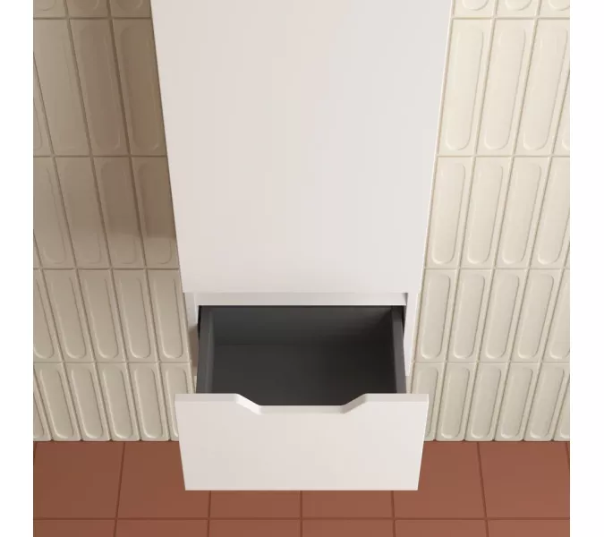 Пенал Style line "Остин" 36 см подвесной 1 ящик белый эмаль PLUS, Тип: Пенал подвесной, Выбрать цвет: Белый, изображение 4