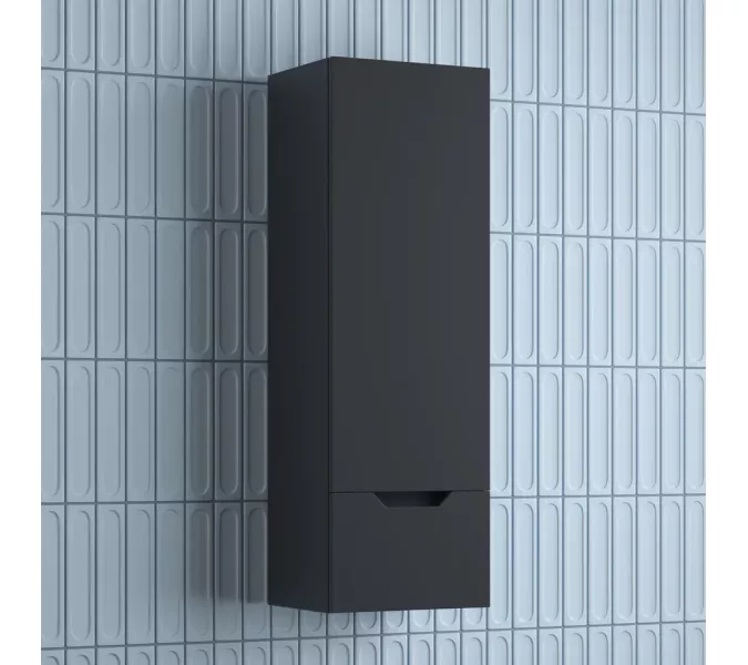 Пенал Style line "Остин" 36 см подвесной 1 ящик графит эмаль PLUS, Тип: Пенал подвесной, Выбрать цвет: Графит, изображение 2