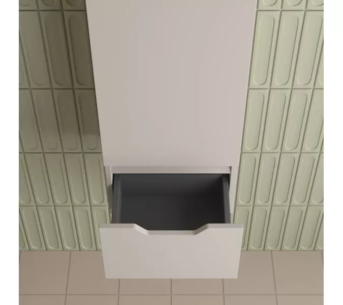 Пенал Style line "Остин" 36 см подвесной 1 ящик крем эмаль PLUS, Тип: Пенал подвесной, Выбрать цвет: Крем, изображение 4