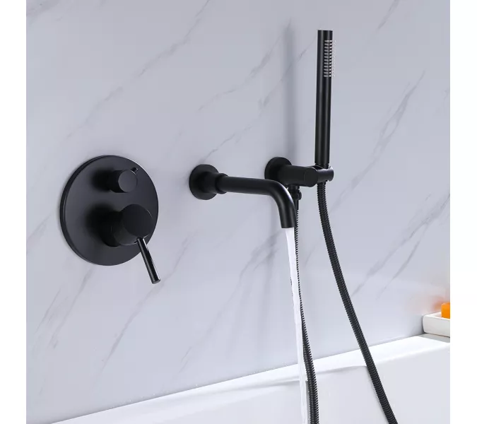 Смеситель для ванны и душа скрытого монтажа ACWEN 80073GG графит, изображение 15