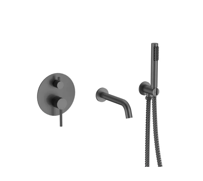 Смеситель для ванны и душа скрытого монтажа ACWEN 80073GG графит, изображение 7