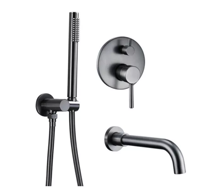 Смеситель для ванны и душа скрытого монтажа ACWEN 80073GG графит, изображение 9