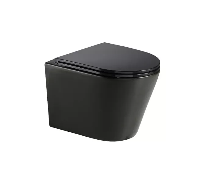 Унитаз подвесной AVS Лемма безободковый, черный матовый