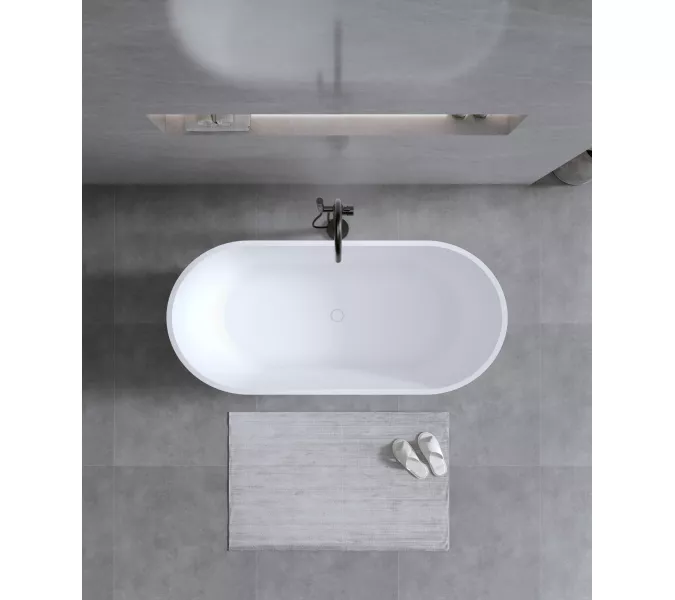 Timo Ванна из искусств. камня solid ELISSA, Выбрать размер: 150х75, изображение 3