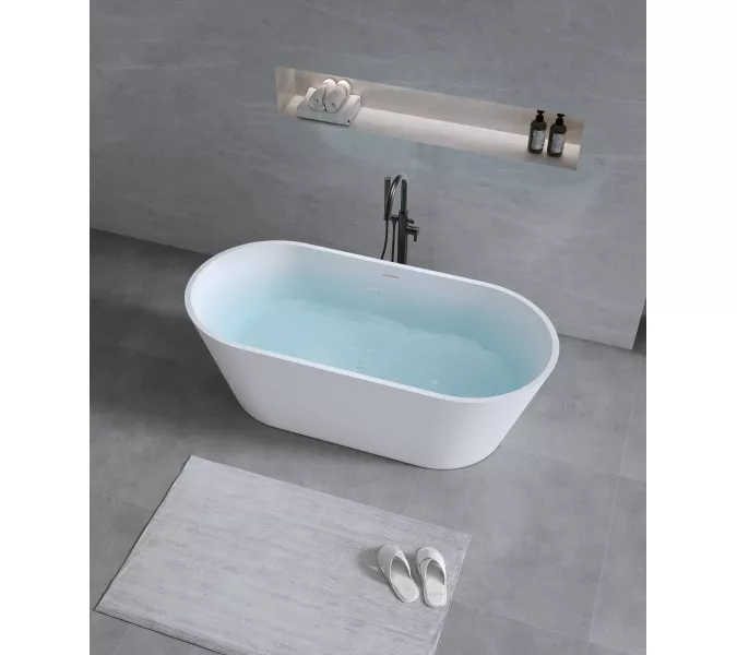 Timo Ванна из искусств. камня solid ELISSA, Выбрать размер: 150х75, изображение 6