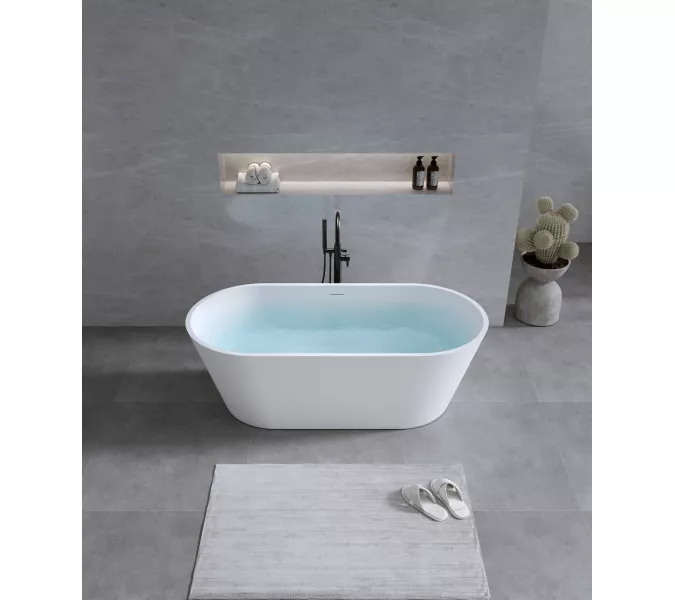 Timo Ванна из искусств. камня solid ELISSA, Выбрать размер: 150х75, изображение 8