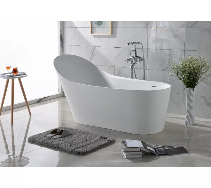 Timo Ванна из искусств. камня  solid KIRSTI1785L/R, Выбрать размер: 178х76, Ориентация: левая, изображение 3