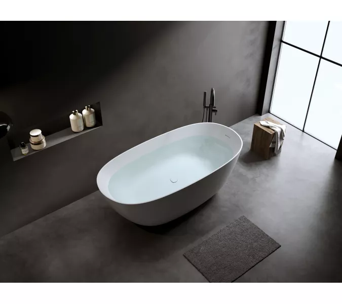 Timo Ванна из искусств.камня solid SATU, Выбрать размер: 155х78, изображение 5