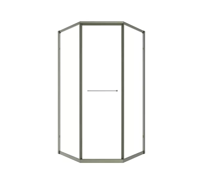 Timo Душевой угол TTSS-100/13C-8L/R , раздвиж ,проф никель, стекло проз 8 мм, Цвет профиля: Серый, Выбрать размер: 100х100, Ориентация: левая, изображение 3