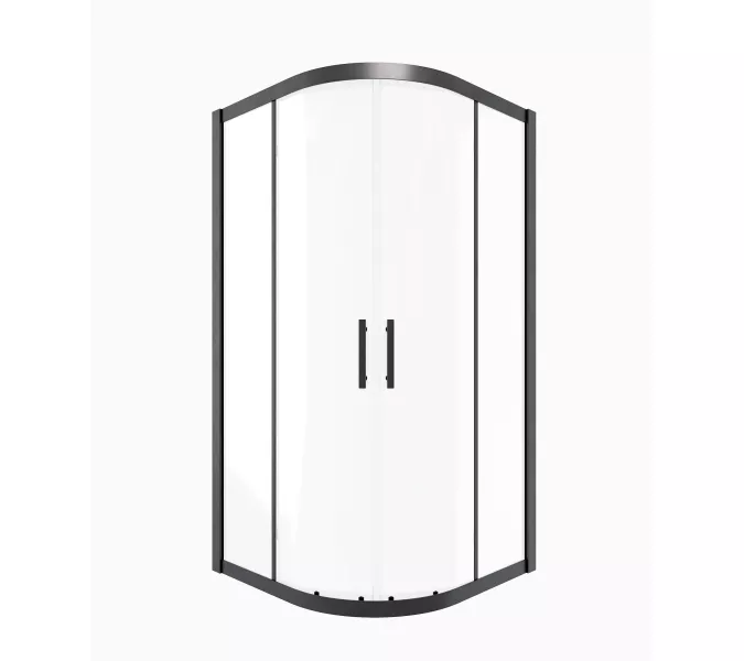 Timo Душевой угол TPSS-90-100/03C-8, раздвиж, проф черный, стекло проз 8 мм, Цвет профиля: Черный, Выбрать размер: 90х90, изображение 3
