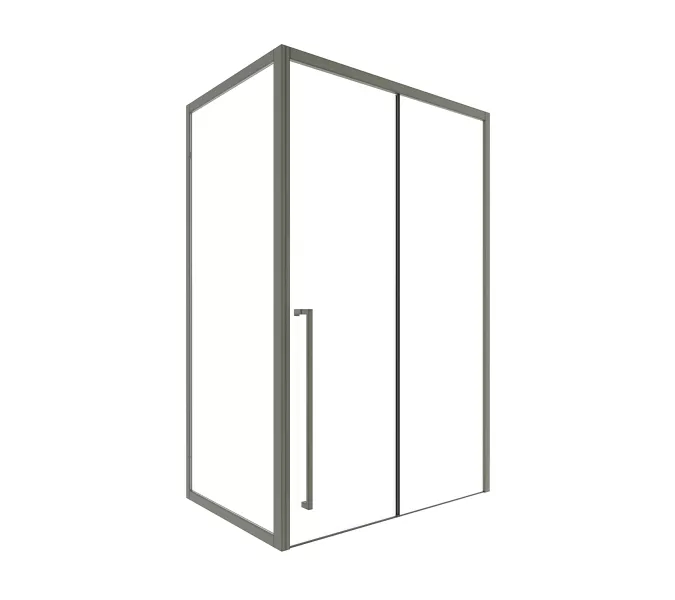 Timo душевое ограждение TDSS-/13C-8L/R, раздвиж , проф никель, Цвет профиля: Серый, Выбрать размер: 120х90, Ориентация: левая, изображение 3