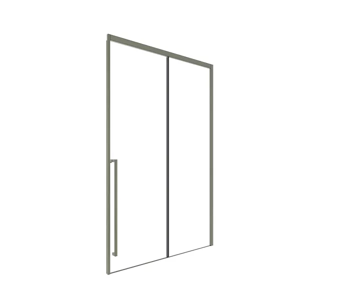 Timo Душевая дверь TDSS-/13C-8L/R  раздвиж, проф никель, стекло проз 8 мм, Цвет профиля: Серый, Выбрать размер: 120, Ориентация: левая, изображение 3
