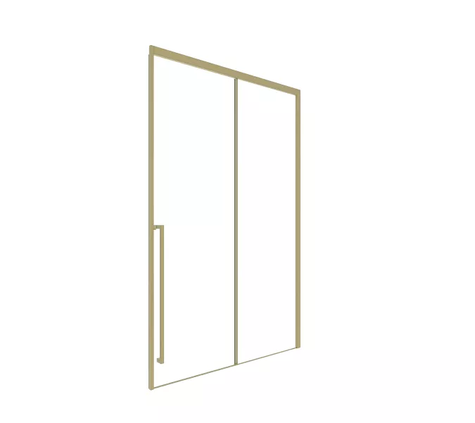 Timo Душевая дверь TDSS-/17C-8L/R, раздвиж , проф мат золото, стекло проз 8 мм, Цвет профиля: Золото, Выбрать размер: 120, Ориентация: левая, изображение 3