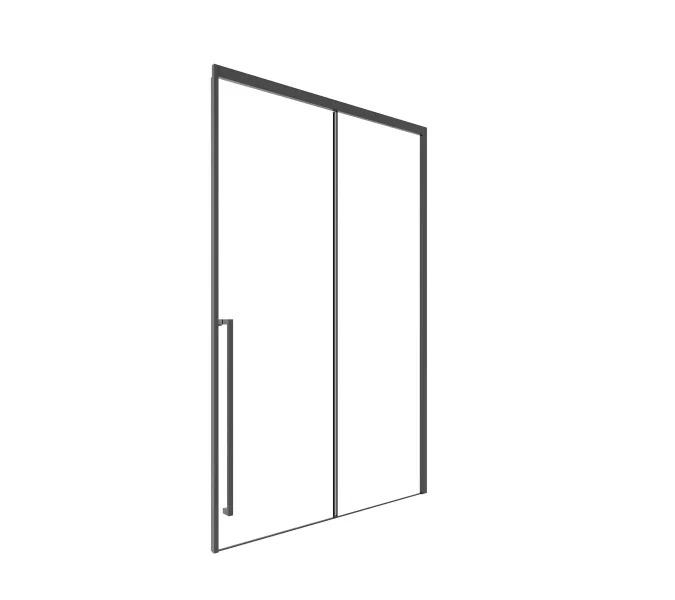 Timo Душевая дверь TDSS-/03C-8L/R, раздвиж , проф черный, стекло проз 8 мм, Цвет профиля: Черный, Выбрать размер: 120, Ориентация: левая, изображение 3