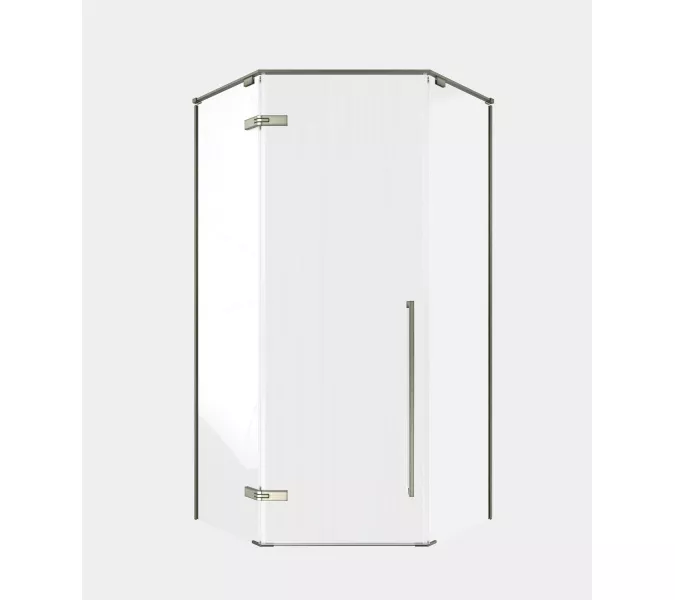 Timo Душевой угол TTSSP-90-100/13C-8, распаш , проф никель, стекло проз 8 мм, Цвет профиля: Серый, Выбрать размер: 90х90, изображение 3