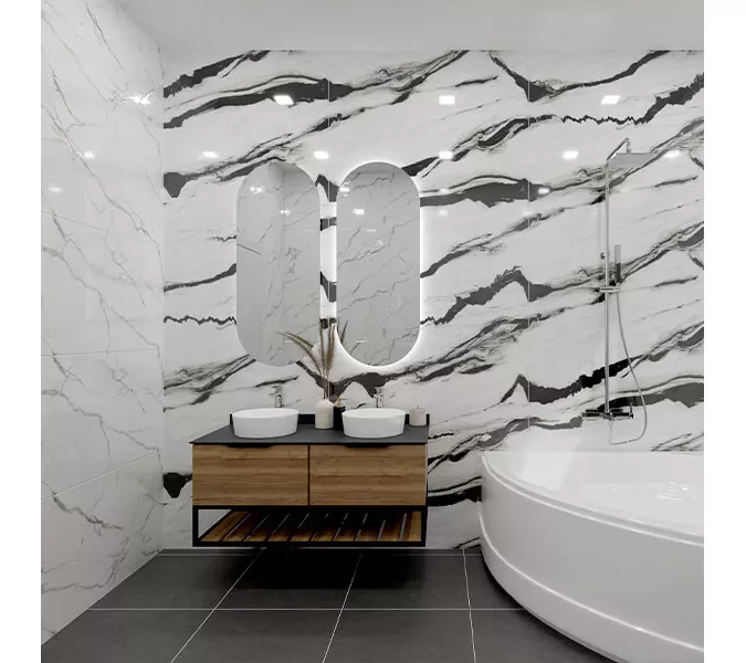 Керамогранит AVS Black Panda 60x120 полированный, изображение 3