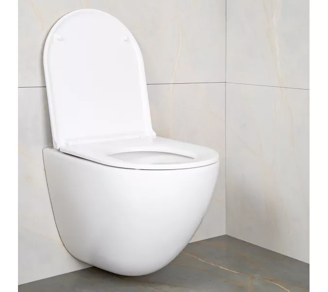 Унитаз подвесной AVS Атлант безободковый, белый, изображение 8