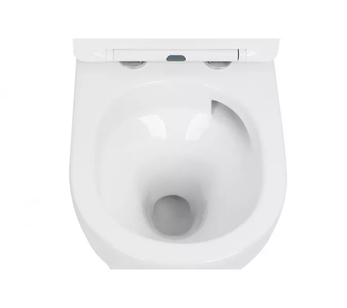 Комплект подвесной унитаз ABBER Bequem AC1100T белый с инсталляцией AC0105 и кнопкой никель, Цвет кнопки: Никель, Выбрать цвет: Белый, Внешний вид: квадратная кнопка, изображение 5