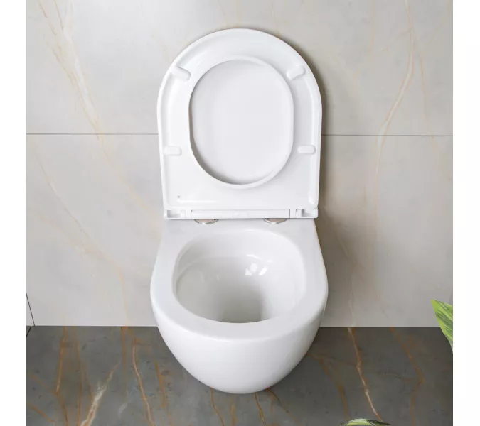 Унитаз подвесной AVS Атлант безободковый, белый, изображение 5